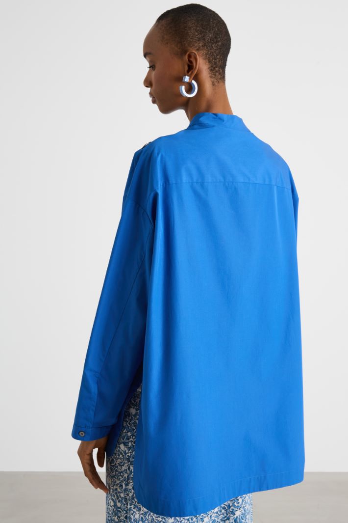 Long cotton poplin shirt Intrend - 2