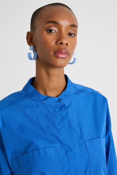 Camicia lunga in popeline