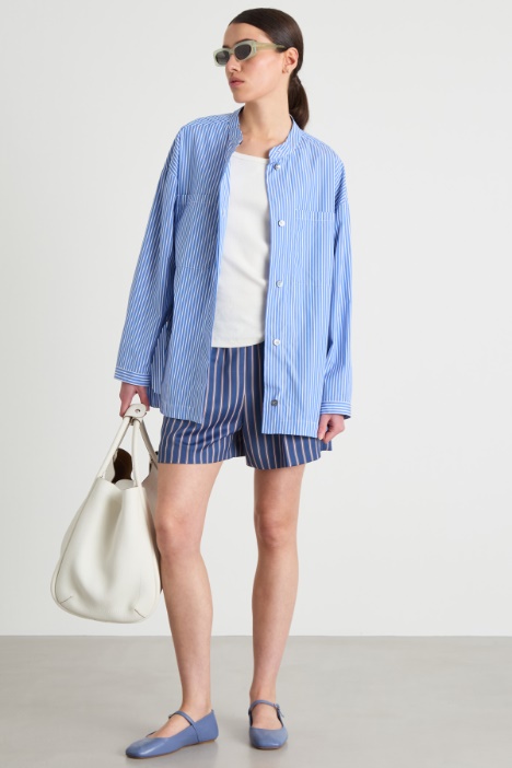 Long cotton poplin shirt Intrend