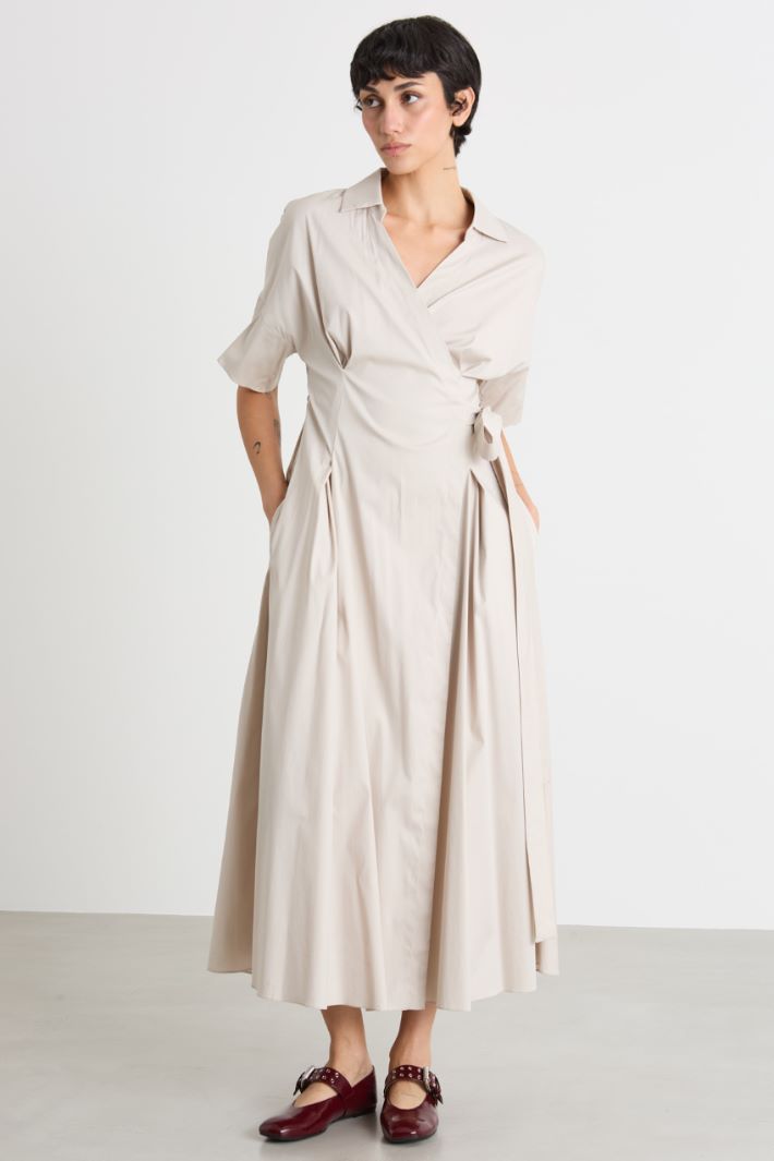Stretch poplin wrap dress Intrend - 2