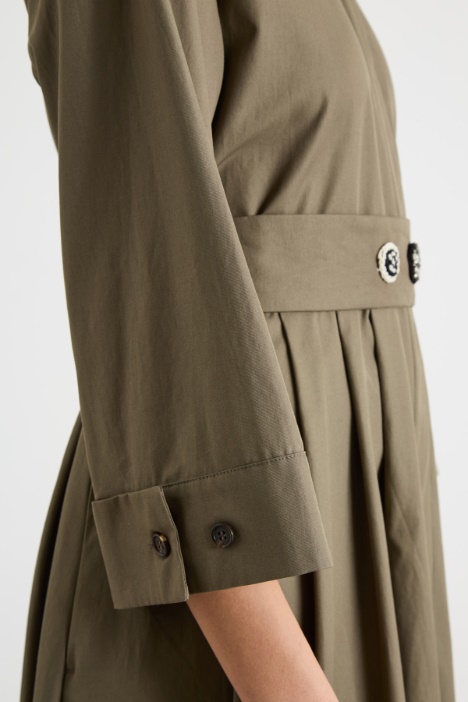 Abito chemisier midi a pieghe