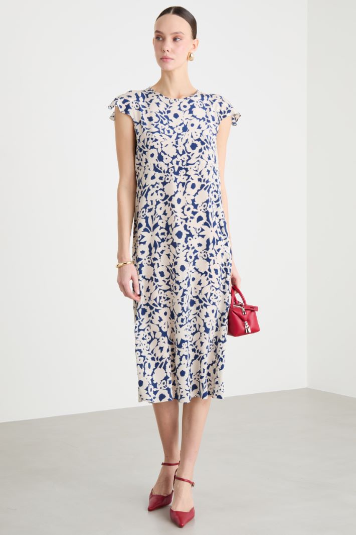 Abito midi in crepe stampata Intrend
