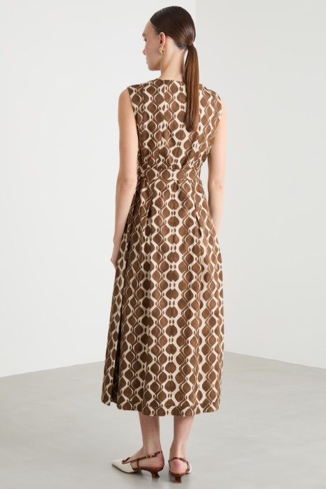 Vestido de popelina estampado