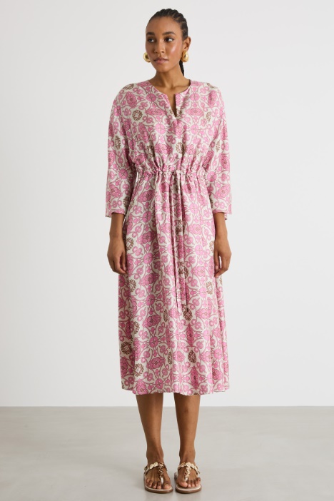 Vestido de twill estampado
