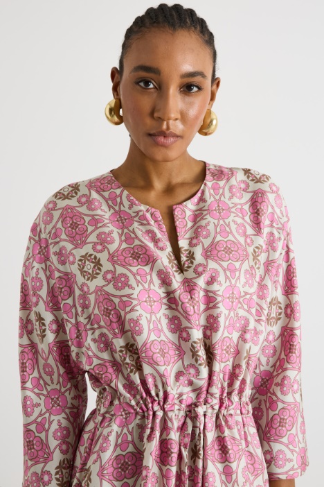 Vestido de twill estampado