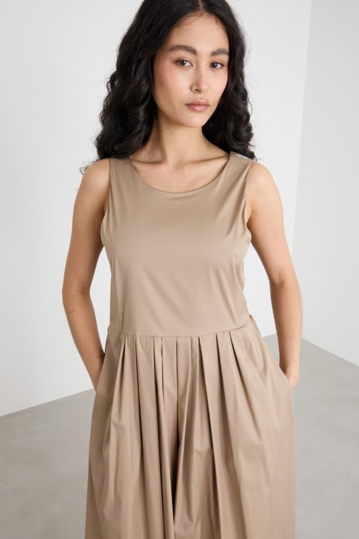 Sleeveless poplin dress Intrend - 3
