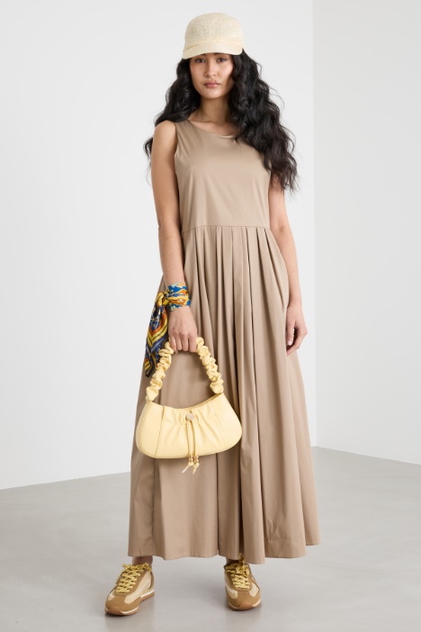 Sleeveless poplin dress Intrend