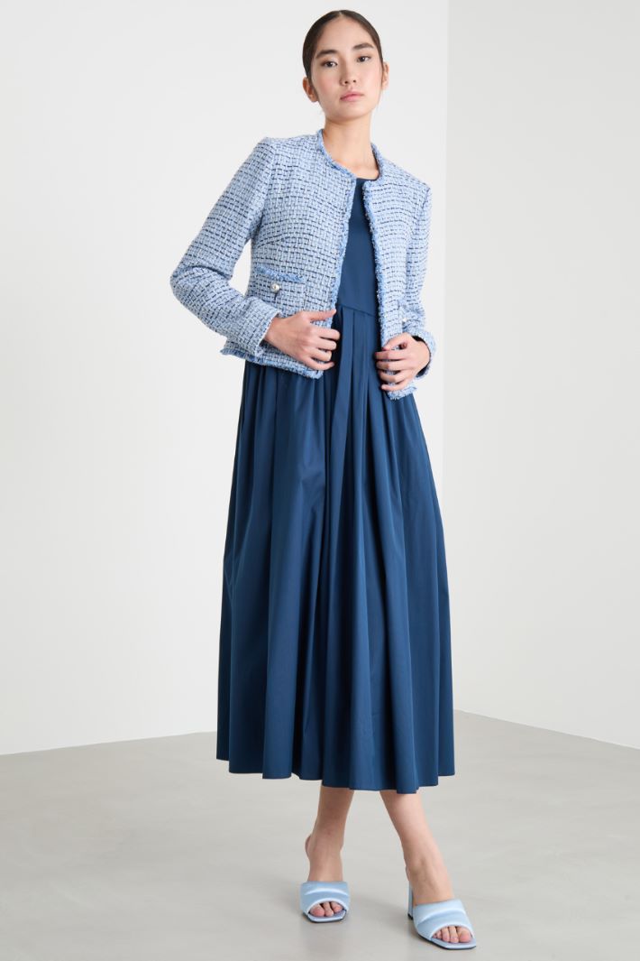 Sleeveless poplin dress Intrend