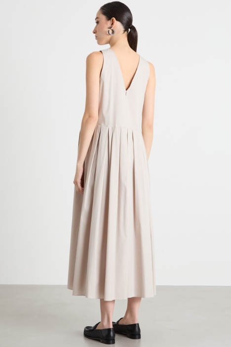 Abito smanicato in popeline