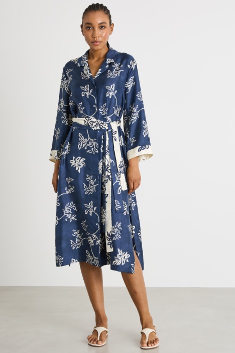 Abito kaftano stampato