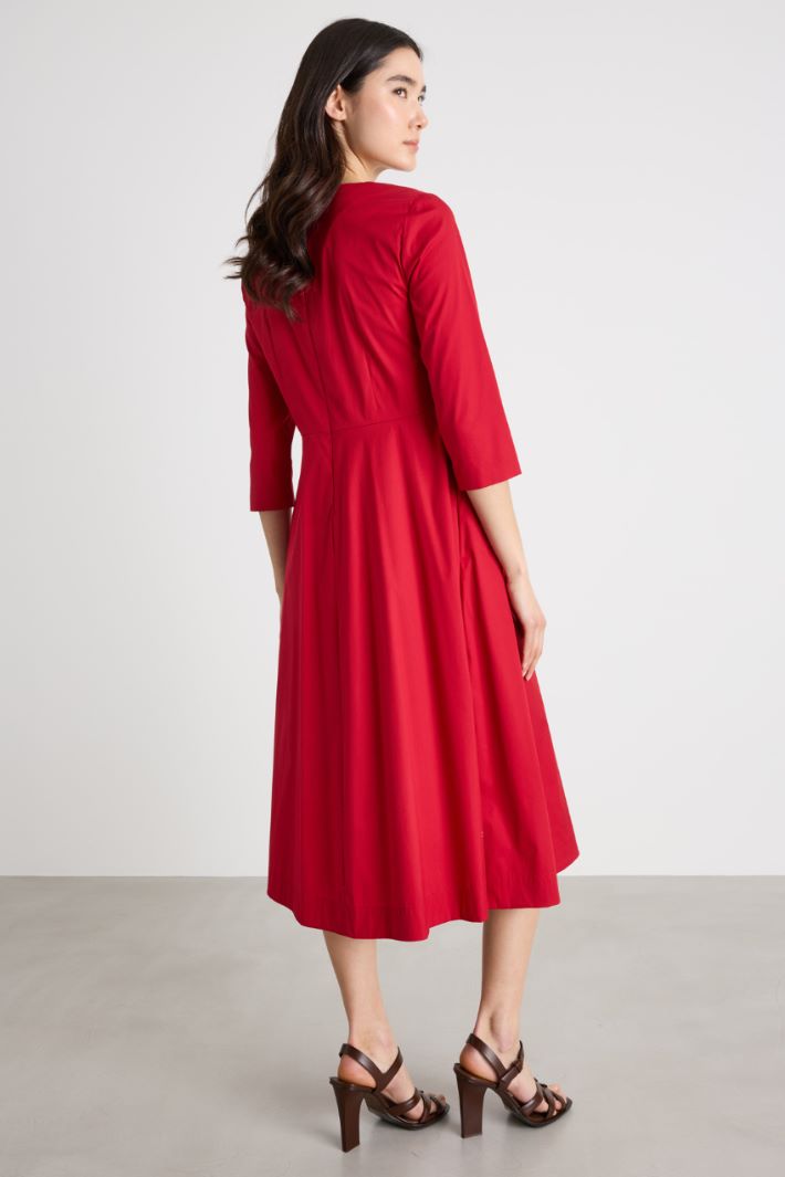 Stretch-Poplin Fit-and-Flare Dress Intrend - 4
