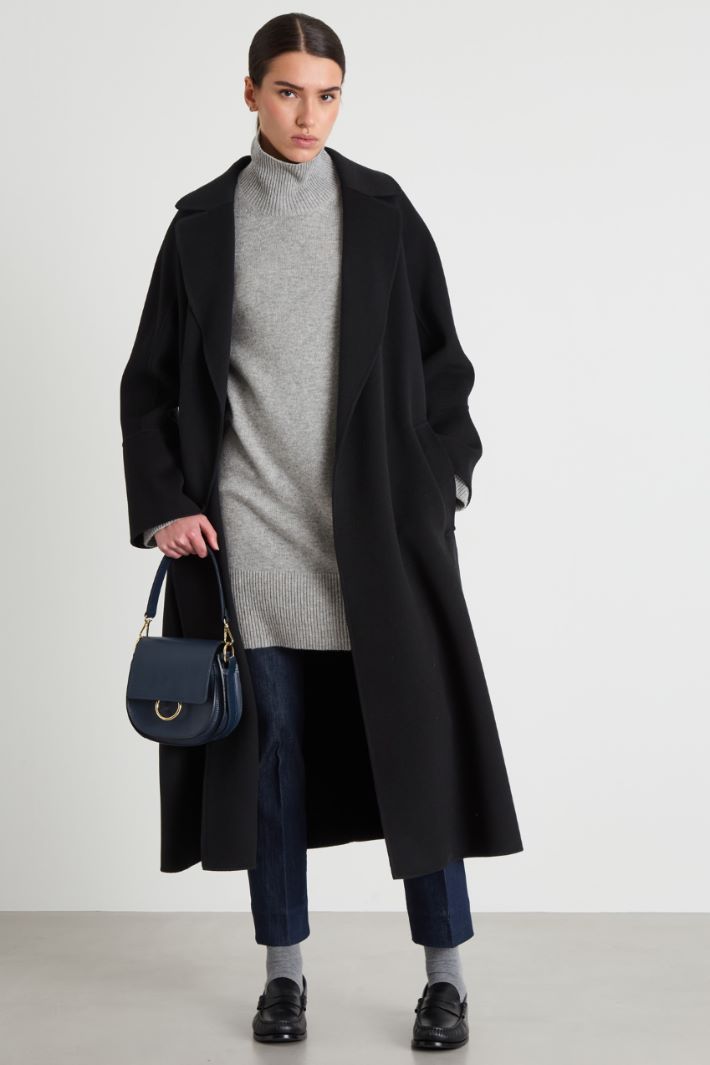 Roll Neck Knit Dress Intrend