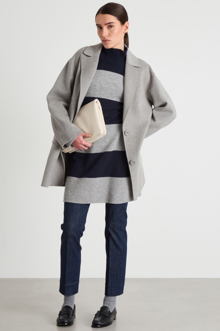 Roll Neck Knit Dress Intrend