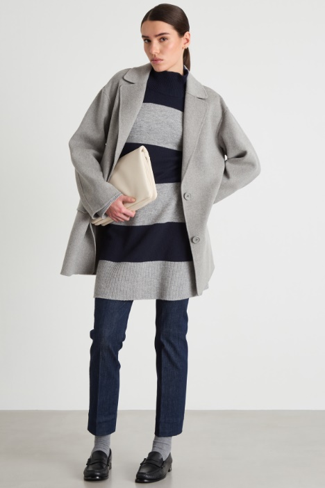 Roll Neck Knit Dress Intrend