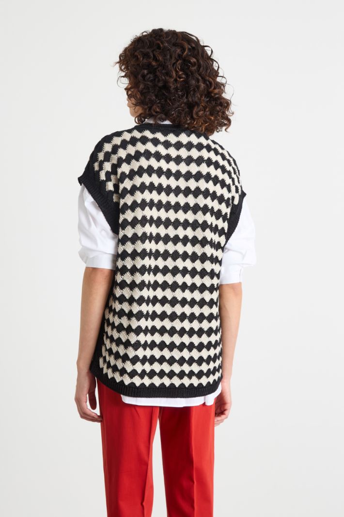 Linen knit vest Intrend - 4