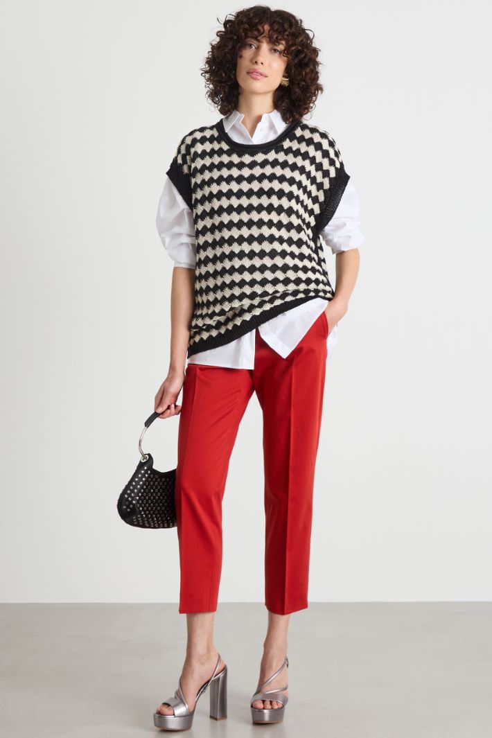 Linen knit vest Intrend