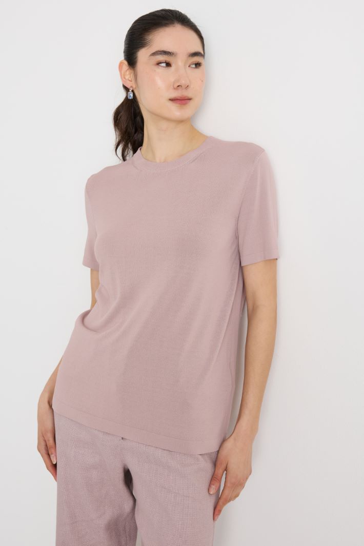 Short-sleeved knit top Intrend - 2