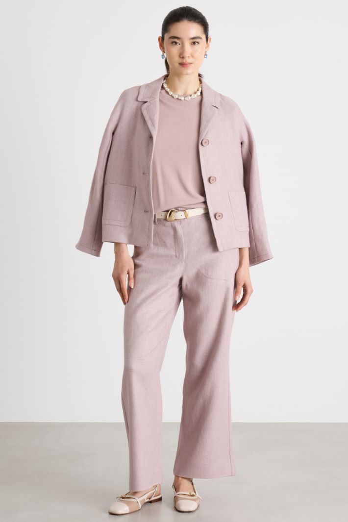 Short-sleeved knit top Intrend