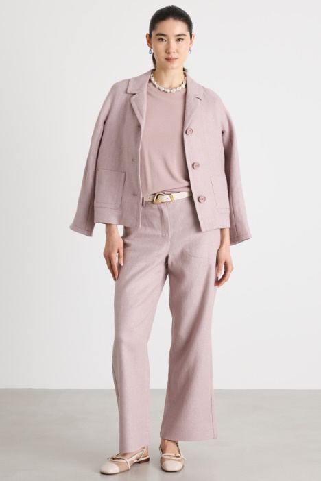 Short-sleeved knit top Intrend