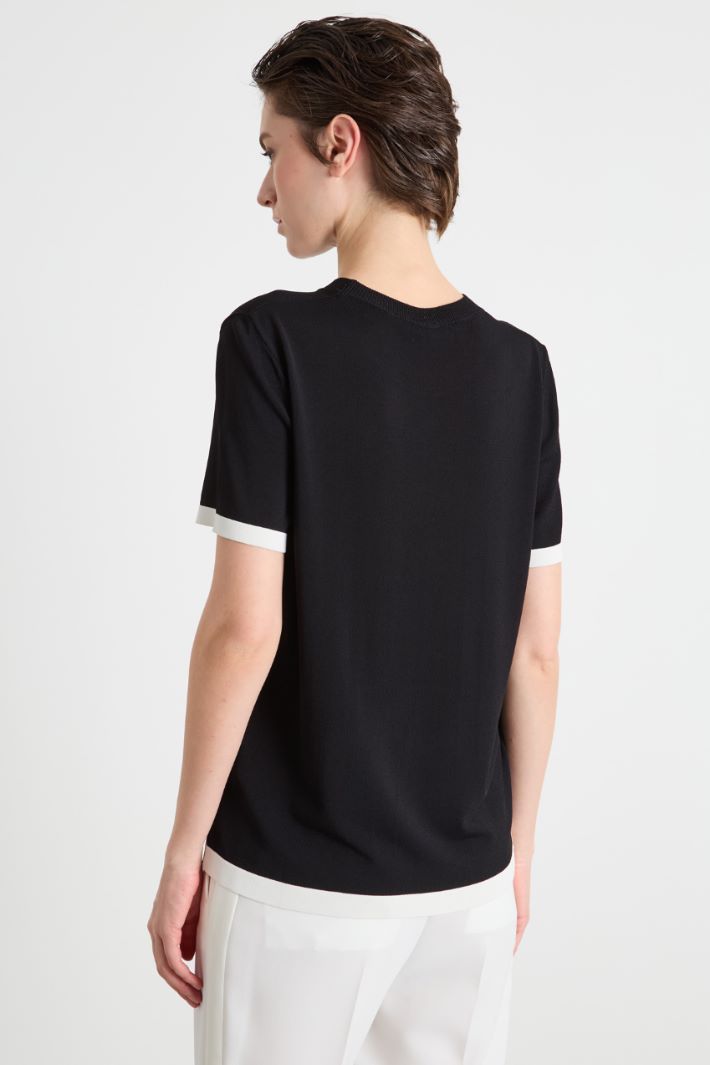 Short-sleeved knit top Intrend - 4