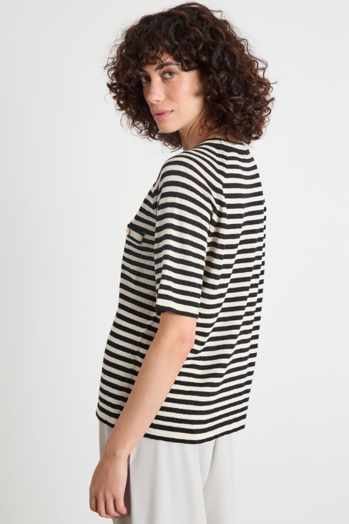 Linen knit top Intrend - 4