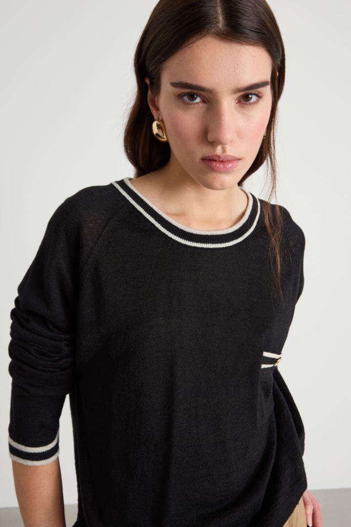 Lightweight linen jumper Intrend - 3