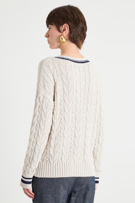 Jersey de punto trenzado