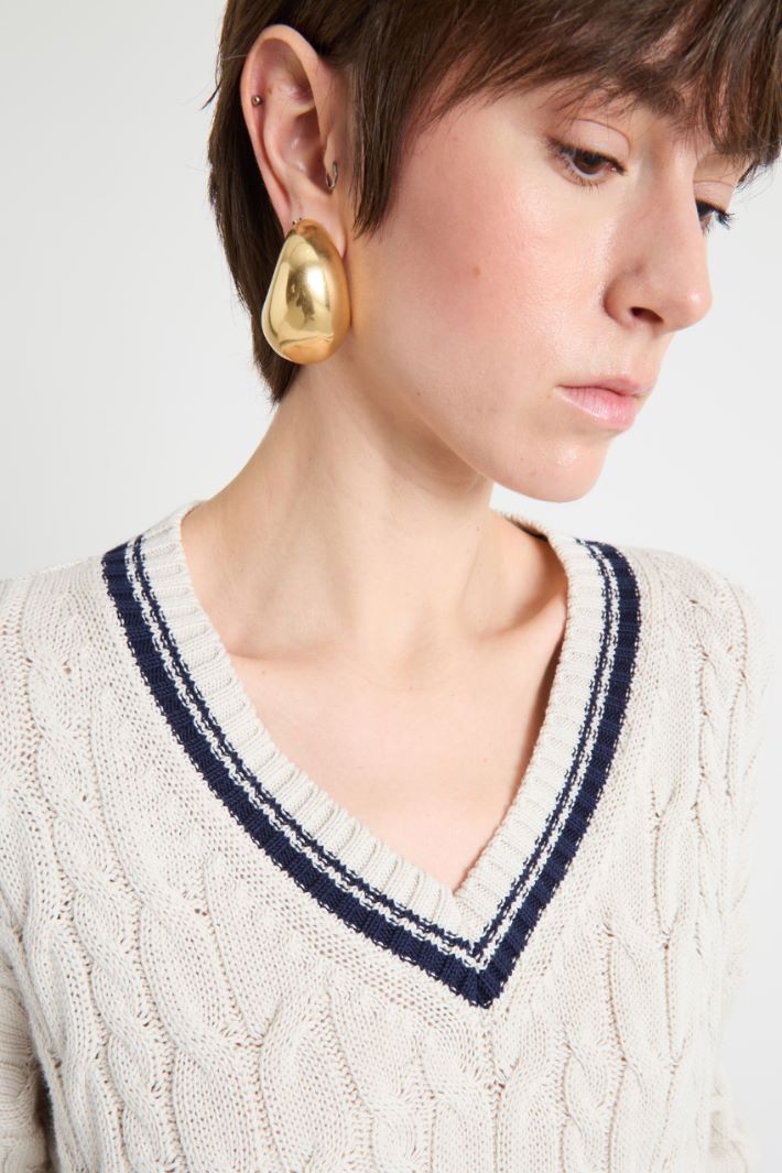 Maglia a punto treccia Intrend - 3