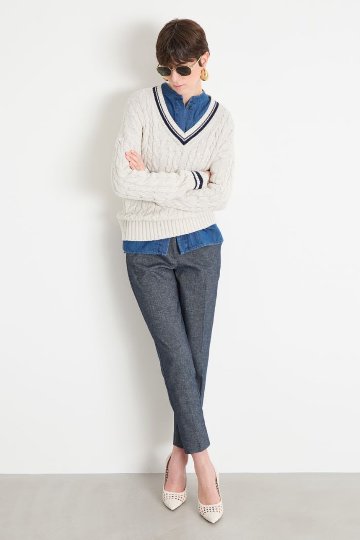 Maglia a punto treccia Intrend