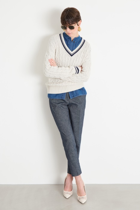 Maglia a punto treccia Intrend