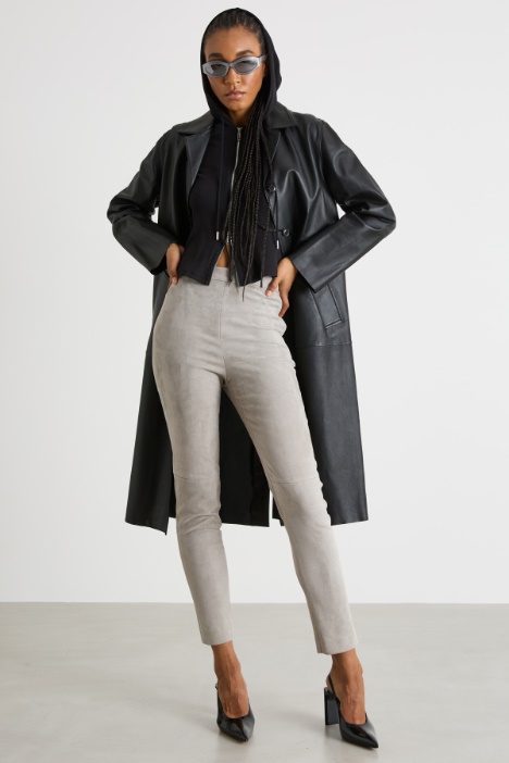 Panelled suede skinny trousers Intrend