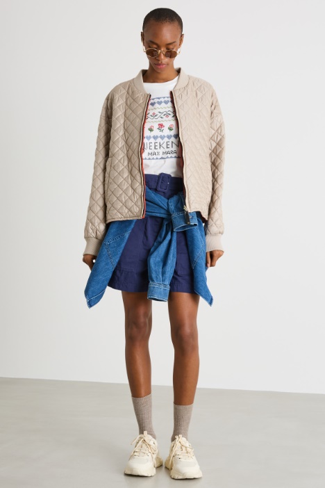 Reversible padded bomber jacket Intrend