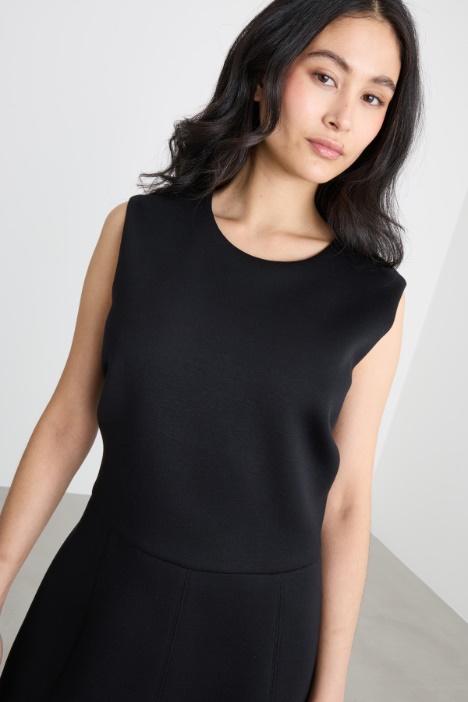 Abito midi in jersey accoppiato