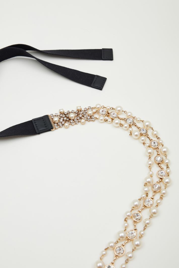 Collar joya con perlas y pedrería Intrend - 2