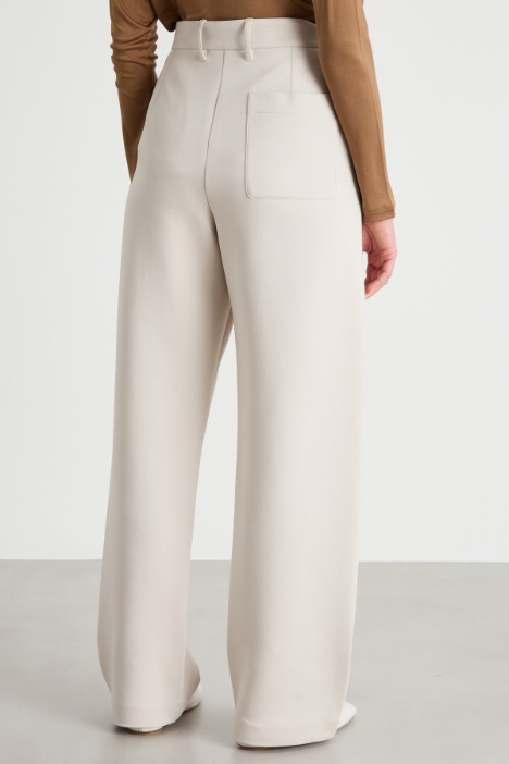 Pantalón recto de punto compacto