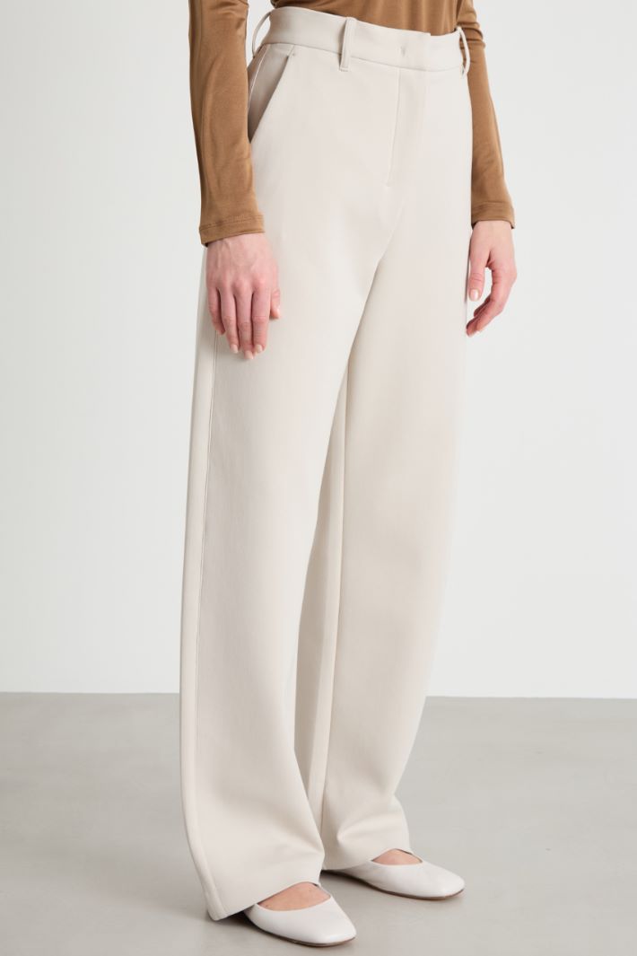 Pantalone dritto in jersey compatto Intrend - 2
