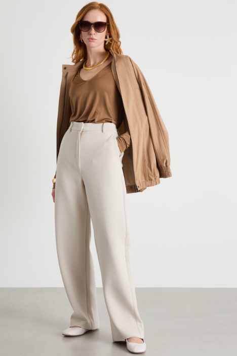 Pantalone dritto in jersey compatto Intrend