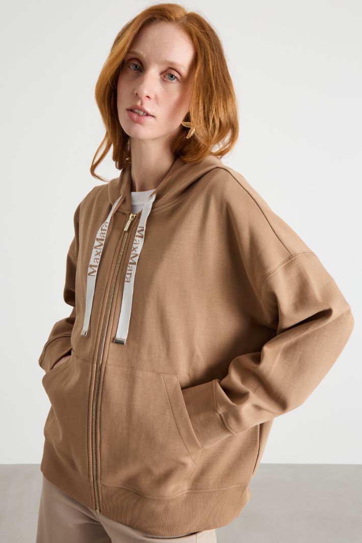 Zip-Through Jersey Sweatshirt Intrend - 2