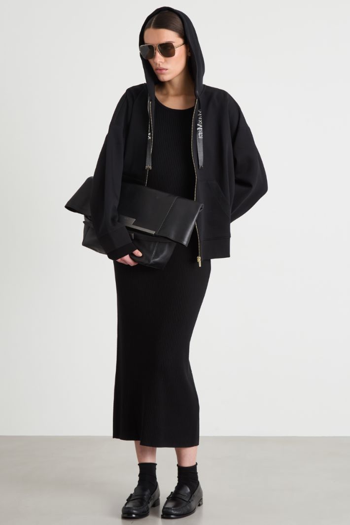 Zip-Through Jersey Sweatshirt Intrend