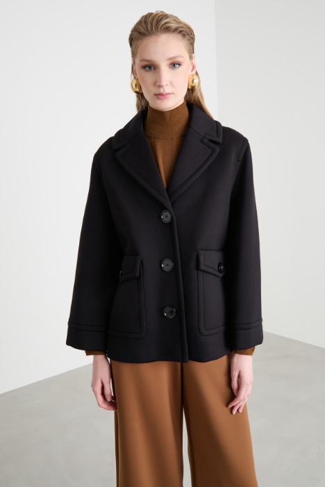 Single-breasted jersey jacket Intrend