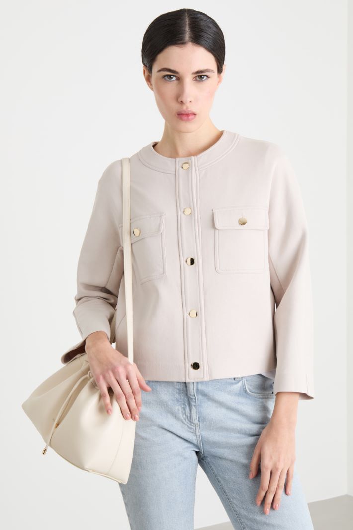 Boxy Jacket in Compact Jersey Intrend - 2