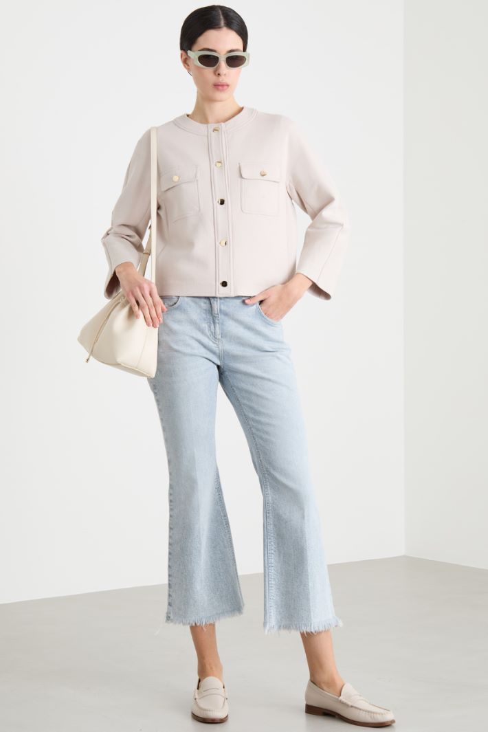 Boxy Jacket in Compact Jersey Intrend