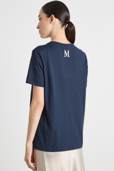 T-shirt in jersey con spacchi