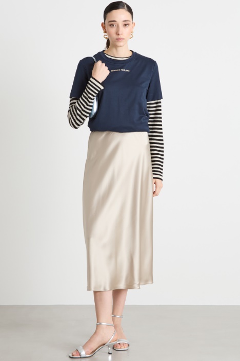 Side-slit jersey T-shirt Intrend