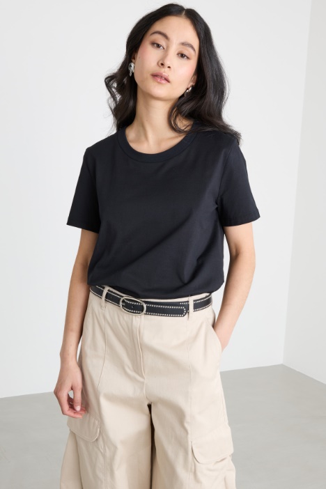 Embroidered Jersey T-shirt Intrend