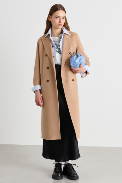 Cappotto in lana con rever a lancia - Intrend