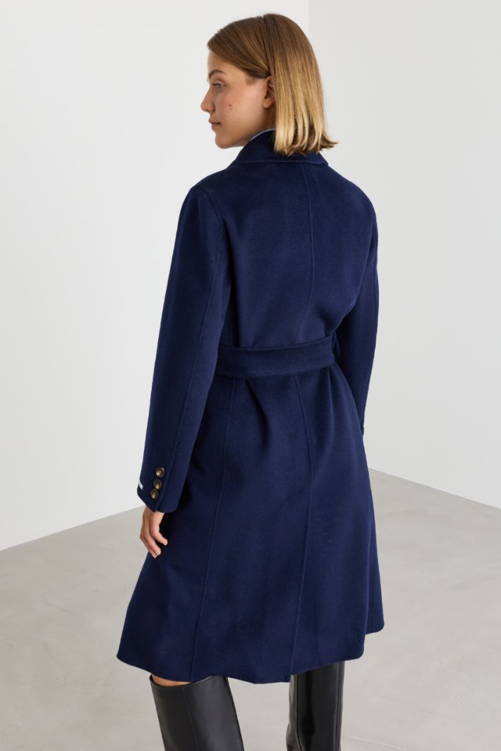 Peak lapel coat - BLUE - Intrend - 4