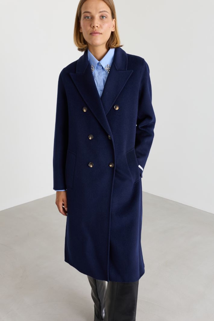 Peak lapel coat - BLUE - Intrend - 2