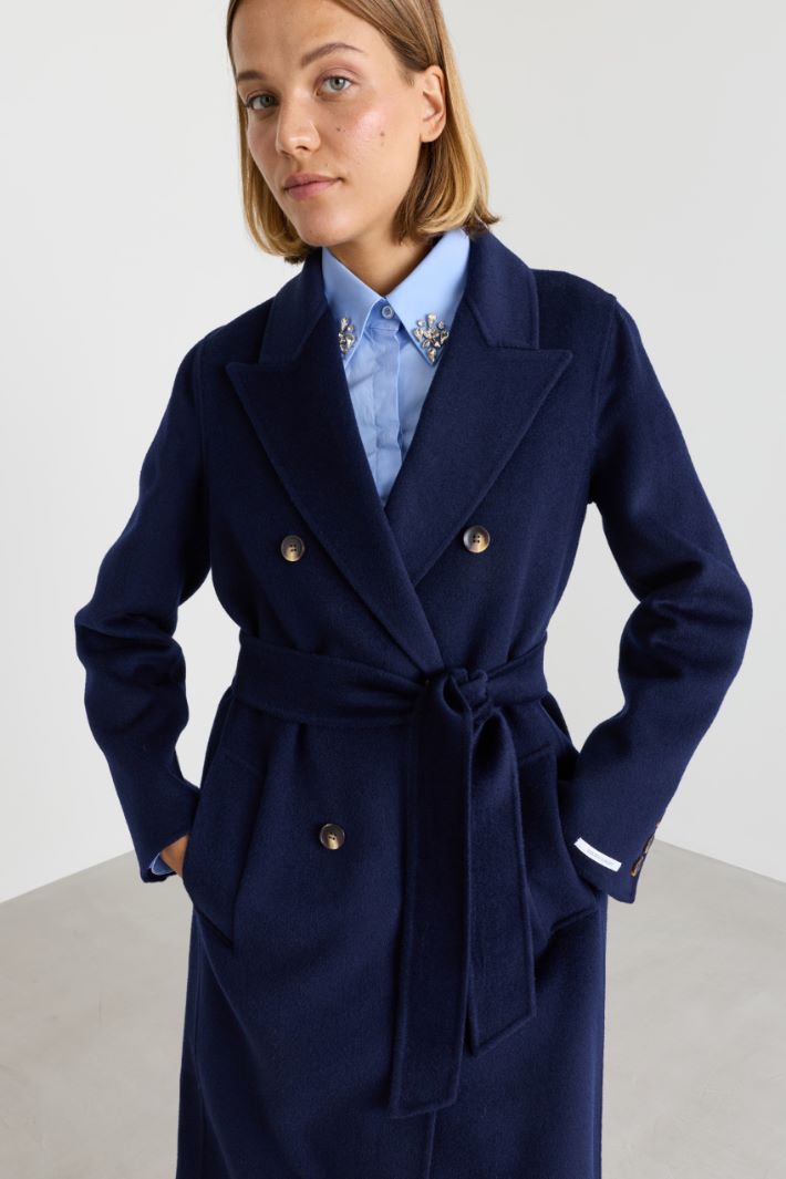 Peak lapel coat - BLUE - Intrend - 3