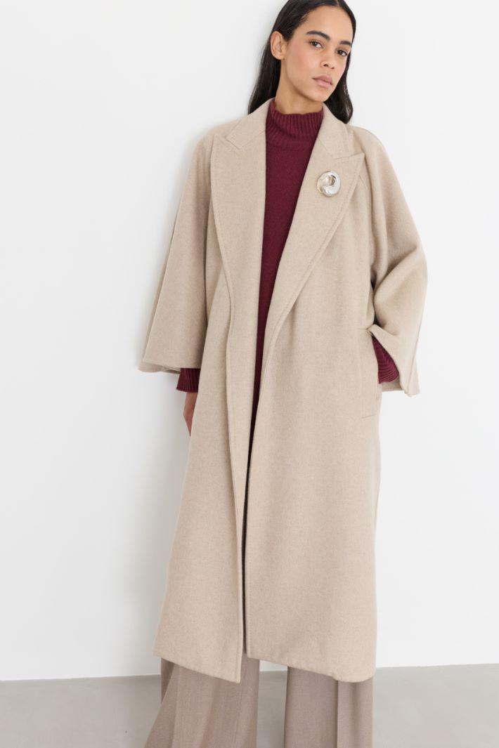 Cappotto in doppio panno - BEIGE - Intrend - 2
